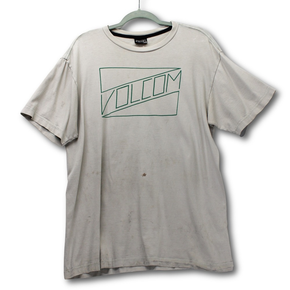 Vintage Y2K Volcom Graphic Logo T-Shirt Mens Large‎ Gray Fair